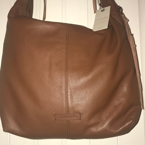 Flash Sale Lucky Brand Boho Large Leather Hobo Bag - Picture 3 of 8